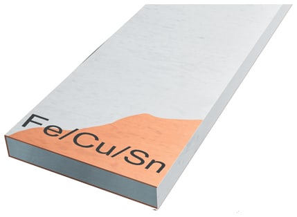 Tinned copper-bonded steel: what the tape looks like, CBM graphic